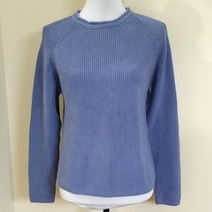 Woolrich blue ribbed knit sweater, L. Blue sweater.